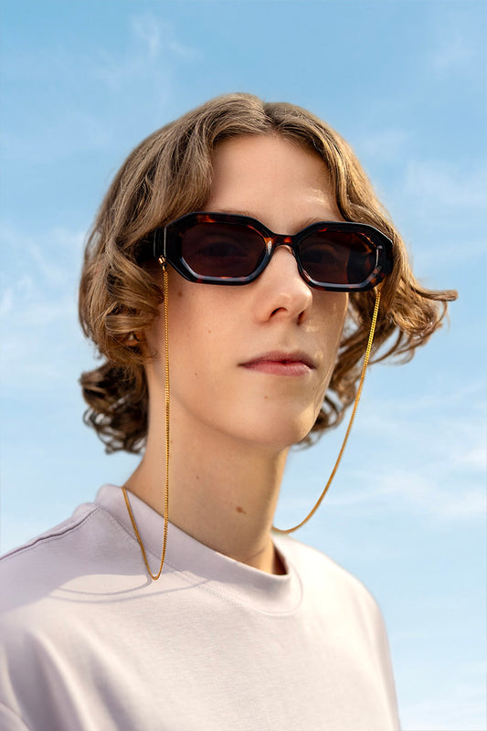 VIKA X EYELIKE STERLING SILVER gold plated • glasses chain