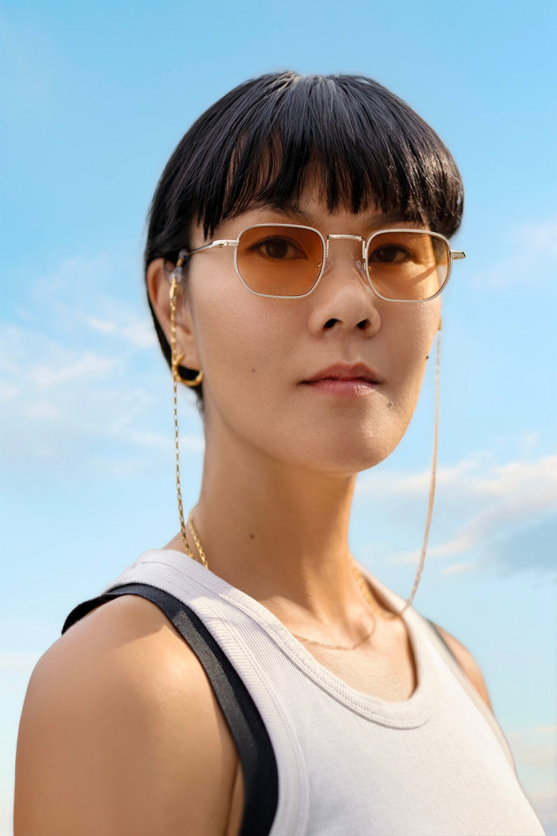 SQUARE GOLD • glasses/ mask chain